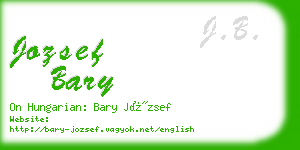 jozsef bary business card